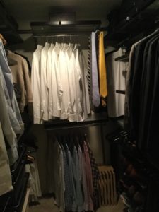 Closet organizing after